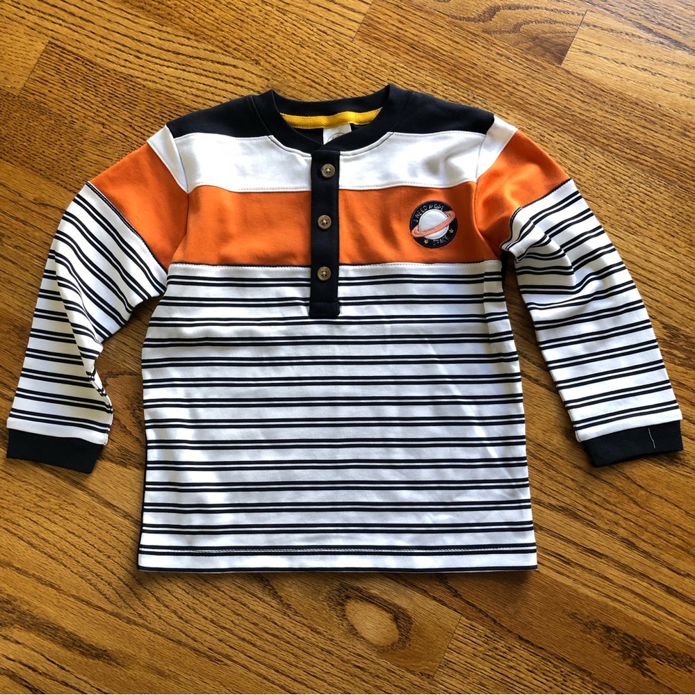 Boys Striped Pima Cotton Henley